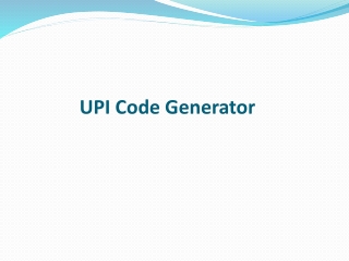 UPI Code Generator