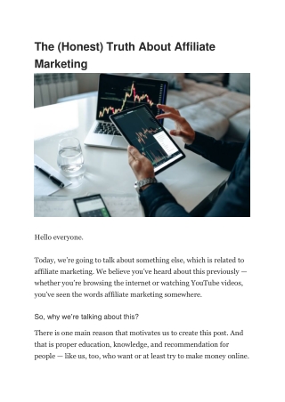 The (Honest) Truth About Affiliate Marketing