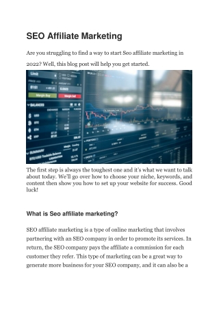 SEO Affiliate Marketing