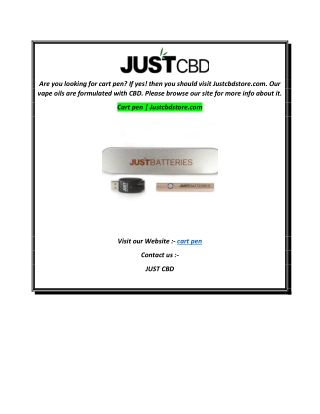 Cart pen  Justcbdstore.com