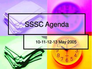 SSSC Agenda