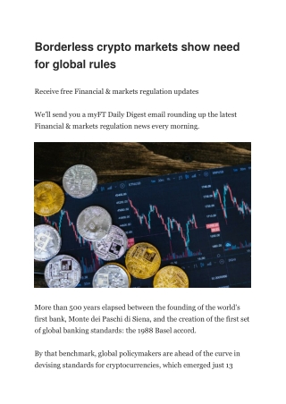 Borderless crypto markets show need for global rules