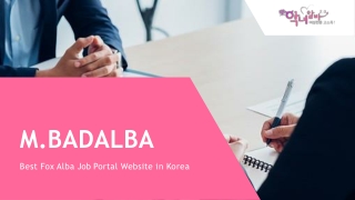 Best Fox Alba Job Portal Website in Korea