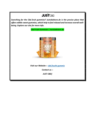 Cbd Fruit Gummies  Justcbdstore.de
