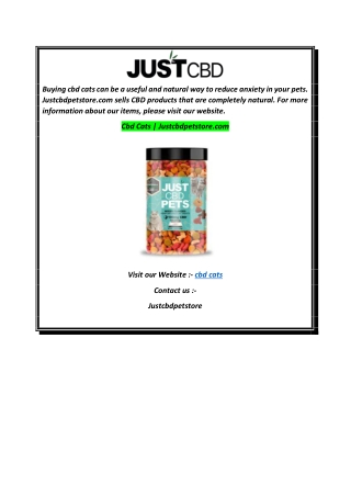 Cbd Cats  Justcbdpetstore.com