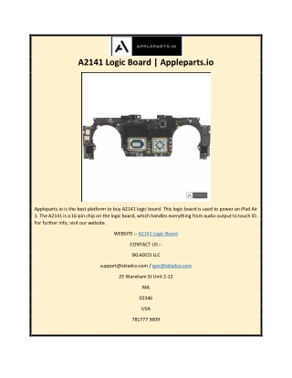 A2141 Logic Board | Appleparts.io
