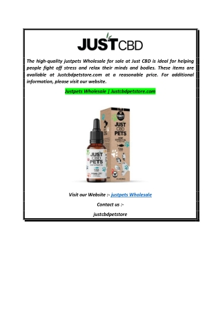 Justpets Wholesale  Justcbdpetstore.com