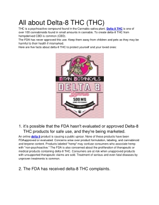 All About Delta 8 THC