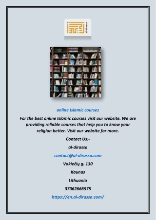 Online Islamic Courses | en.al-dirassa.com