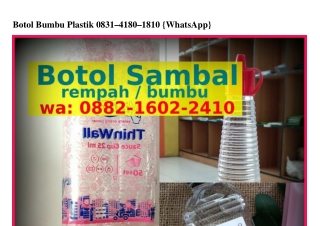 Botol Bumbu Plastik 08౩l•Կl80•l8l0[WA]