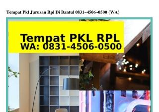 Tempat Pkl Jurusan Rpl Di Bantul 08Зl~450Ϭ~0500[WhatsApp]