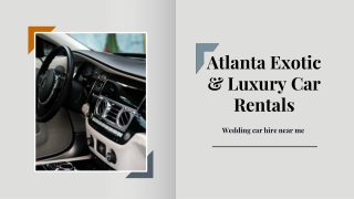 Rent a wedding car Advance in Atlanta, GA