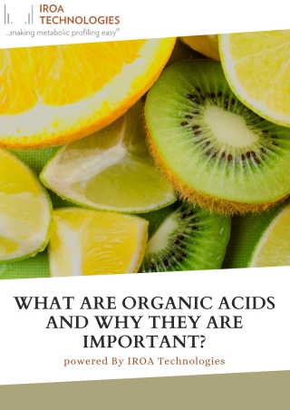 What are Organic Acids and Why They are Important?