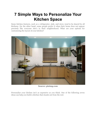 7 Simple Ways to Personalize Your Kitchen Space