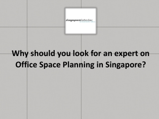 Office Space Planning in Singapore
