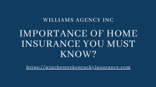Importance OF Home Insurance You Must Know