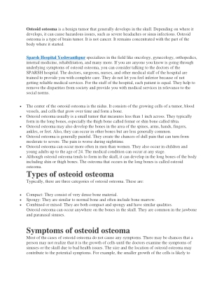 Is it possible for osteoid osteoma to become cancerous?