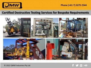 Certified Destructive Testing Services for Bespoke Requirements