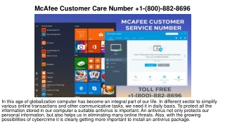 Error to Activate McAfee Antivirus  1-(800)-882-8696