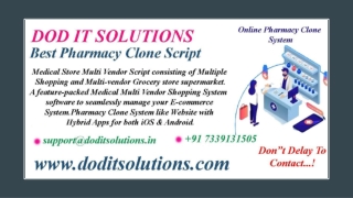 Readymade Pharmacy Clone System - DOD IT SOLUTIONS
