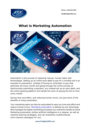 What is Marketing Automation