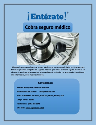 Cobra seguro médico