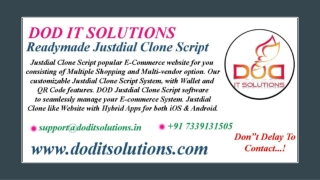 Readymade Justdial Clone System - DOD IT Solutions