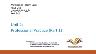 Methods of Patient Care RSMI 242 طرق العناية بالمريض 242 أشعة