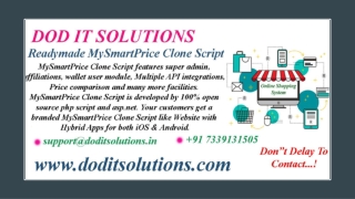 Readymade MySmartPrice Clone System - DOD IT SOLUTIONS