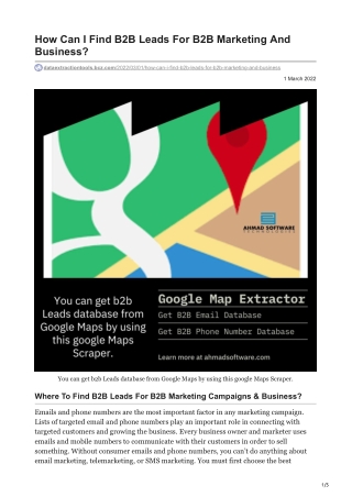 1How Can I Find B2B Leads For B2B Marketing And Business