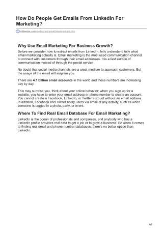 How Do People Get Emails From LinkedIn For Marketing