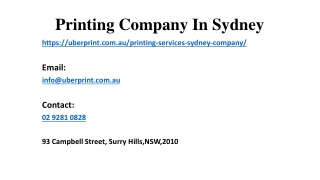 How to Find the Best Printing Company Sydney for Your Business