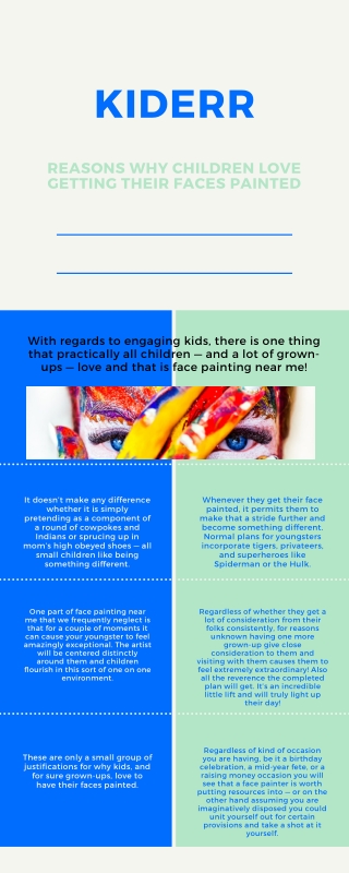 Reasons Why Children Love Getting Their Faces Painted