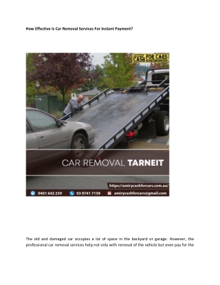 How Effective Is Car Removal Services For Instant Payment-converted