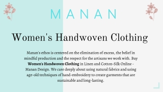 WOMEN HANDWOVEN CLOTHING - MANAN