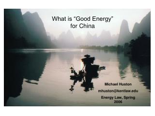 Good Energy in China