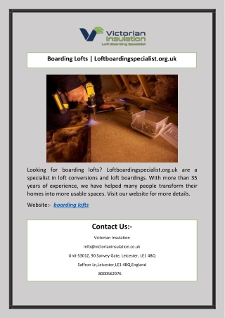 Boarding Lofts | Loftboardingspecialist.org.uk