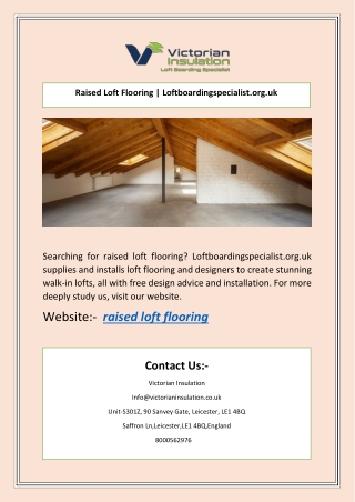 Raised Loft Flooring | Loftboardingspecialist.org.uk