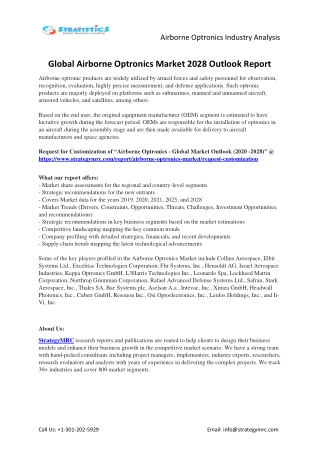 Airborne Optronics Market Forecasts to 2028