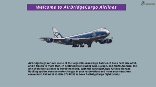 AirBridgeCargo Airlines Manage Booking  1-866-579-8033