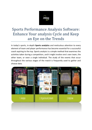 Sports Performance Analysis Software- Enhance Your analysis Cycle and Keep an Eye on the Trends