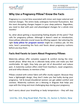 Why Use A Pregnancy Pillow? Know the Facts