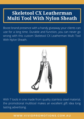 Durable Skeletool CX Leatherman Multi Tool With Nylon Sheath