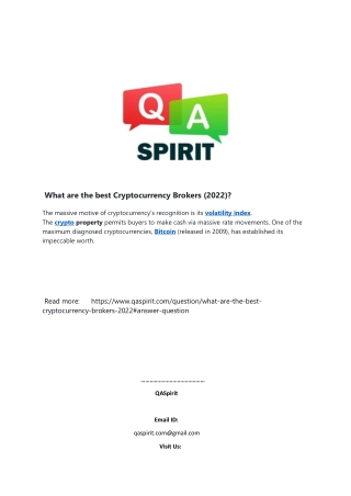 What are the best Cryptocurrency Brokers-converted