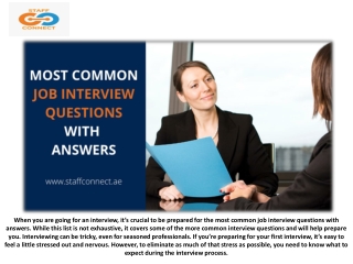 Most Common Job Interview Questions With Answers