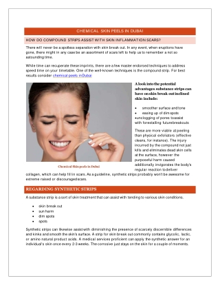 Chemical Skin Peels in Dubai