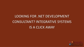 Looking for .Net Development Consultant