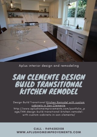 San Clemente Design Build Transitional Kitchen Remodel