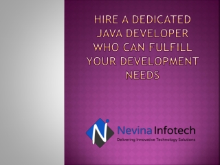 Hire a Dedicated java developer who can fulfill your development needs