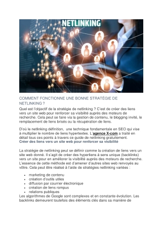 Comment faire pour avoir une bonne stratégie de Netlinking ?